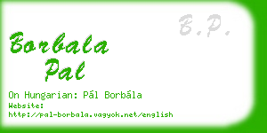 borbala pal business card